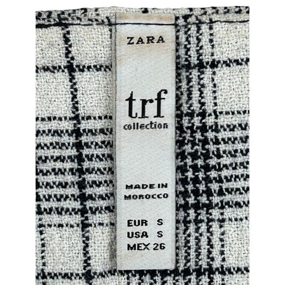 Zara TRF Collection Plaid Mini Dress Button Front Fitted Summer Casual Size S - Picture 4 of 8